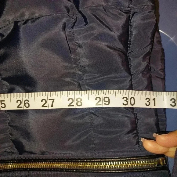 Tiffosi Evelyn Navy Puffer Jacket Size Large - Picture 10 of 11